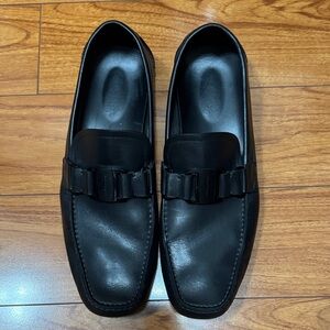 Salvatore Ferragamo Black Leather Loafers